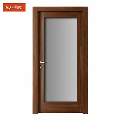 قاب چوبی درب شیشه ای برای حمام
